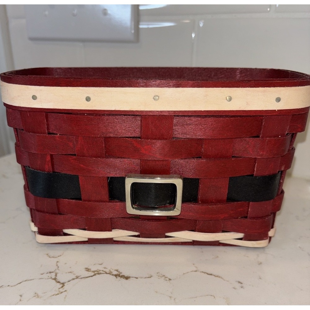 Longaberger 2012 Santa Belly Tea Basket EUC